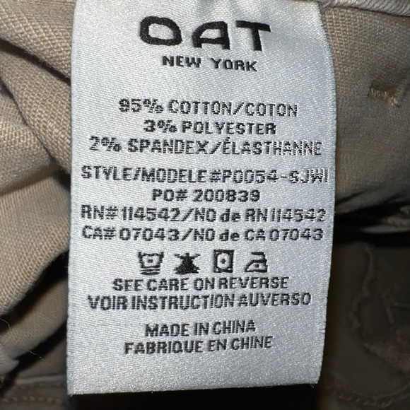 OAT NEW YORK Straight-Leg Twill Ankle Cropped Jeans - High Rise - Picture 10 of 14